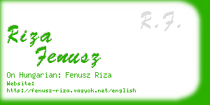 riza fenusz business card